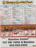 Hungry Howie's menu