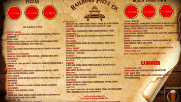 Railroad Pizza Company menu