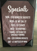 Flight 22 Wine menu