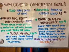 Gentlemen Gene's  A Pub menu