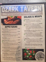 Ozark Tavern menu