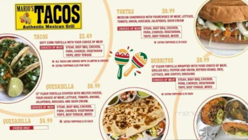 Mario's Tacos menu