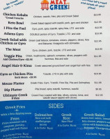 Meat And Greek Truck menu