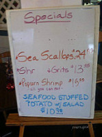 Frost Seafood House menu