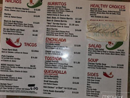 El Chicano Mexican Restaurant menu