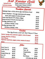 Red Rooster of Iowa Falls menu