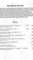 The Prairie Whale menu