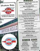 Southern Belle Restaurant menu