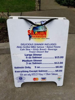 Kiwanis Salmon Barbecue menu