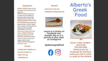 Alberto's Greek Food menu