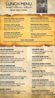 Nacho's Mexican Franklin menu