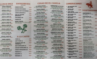 El-canelo menu