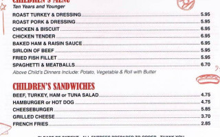 Dobb's Country Kitchen menu