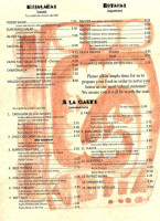 Jalisco Mexican menu