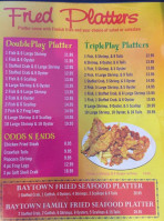 Baytown Seafood menu