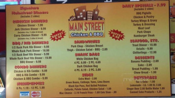 Main Street Chicken And Bbq menu