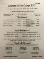 Graham's Fish Camp menu