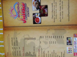 El Puerto De Jalisco menu