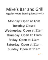 Mike's And Grill menu