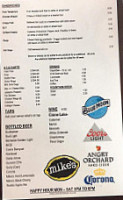 Miller's Corner menu