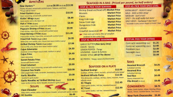 The Kickin Crab In Garland menu