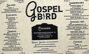 Gospel Bird menu