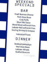 Cornetta's Marina menu