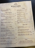 Western Collective menu