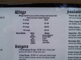 Lisa's Buffalo Grill menu