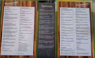 Tamarisk menu