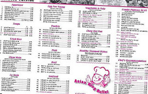 Asian King menu