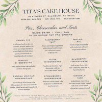 Tita's Cake House menu