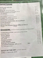 Thompson's Cafe menu