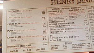 Henry James B Que menu