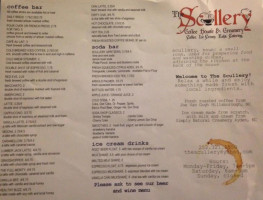 The Scullery Coffee House And Creamery menu
