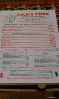 Jack's Pizza menu