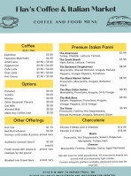 Flav's Coffee Italian Market menu