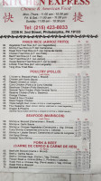Kitchen Express menu