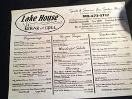 Lake House Grill menu
