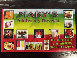 Mary's Paleteria Y Neveria Tasty Traditional Family Flavor food