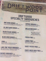 Driftwood Point Beach And Grill menu