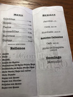 Gorditas Mi Santiago menu