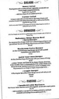 Robideau's Mahogany Ridge menu