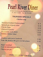 Pearl River Diner menu