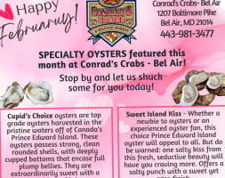 Conrad's Crabs And Seafood Market- Bel Air, Md menu