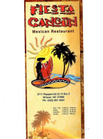Fiesta Cancun Mexican menu
