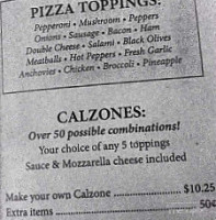 Earl's Home Town Pizzeria menu