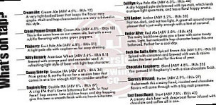 Diversion Brewing Company menu