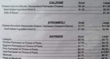 Monticello Cafe menu
