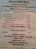 The Sawmill menu